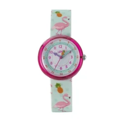 UPP Montre Beatty Multicolore cadran rose fond multicolore bracelet plastique vert Outlet