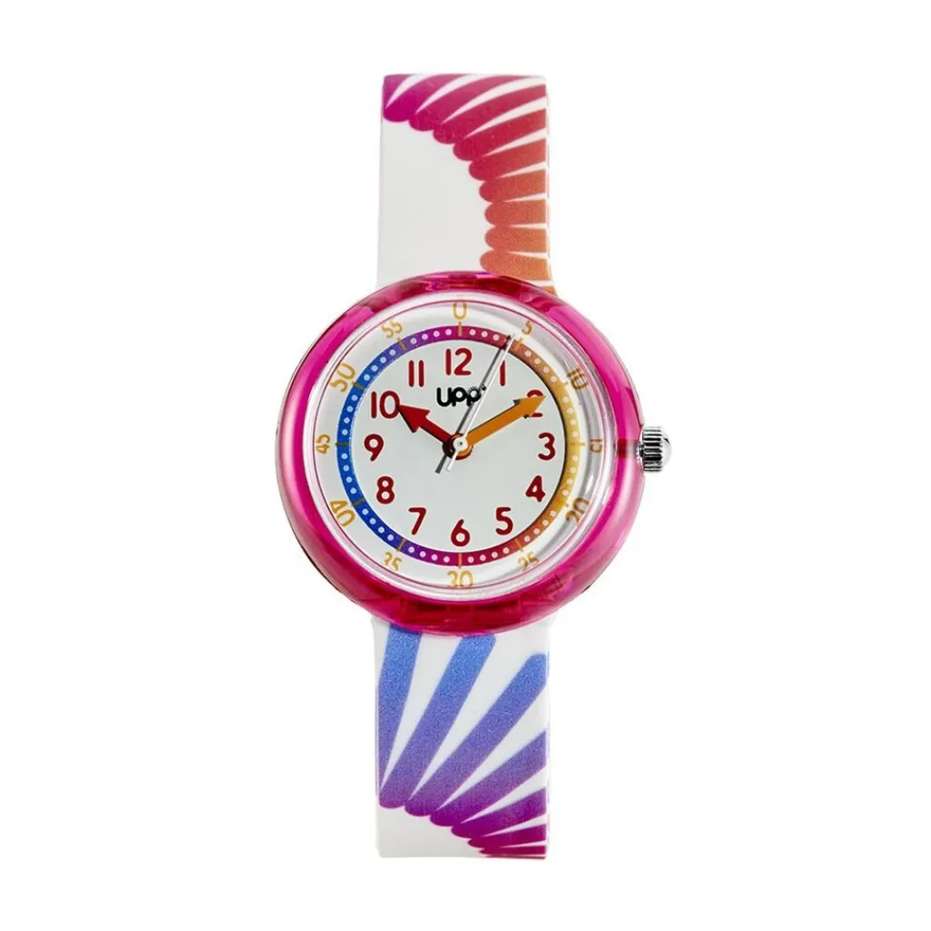 UPP Montre Beatty Multicolore cadran rose fond multicolore bracelet plastique multicolore Sale