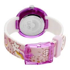 UPP Montre Beatty Rose cadran violet fond rose bracelet plastique rose Hot