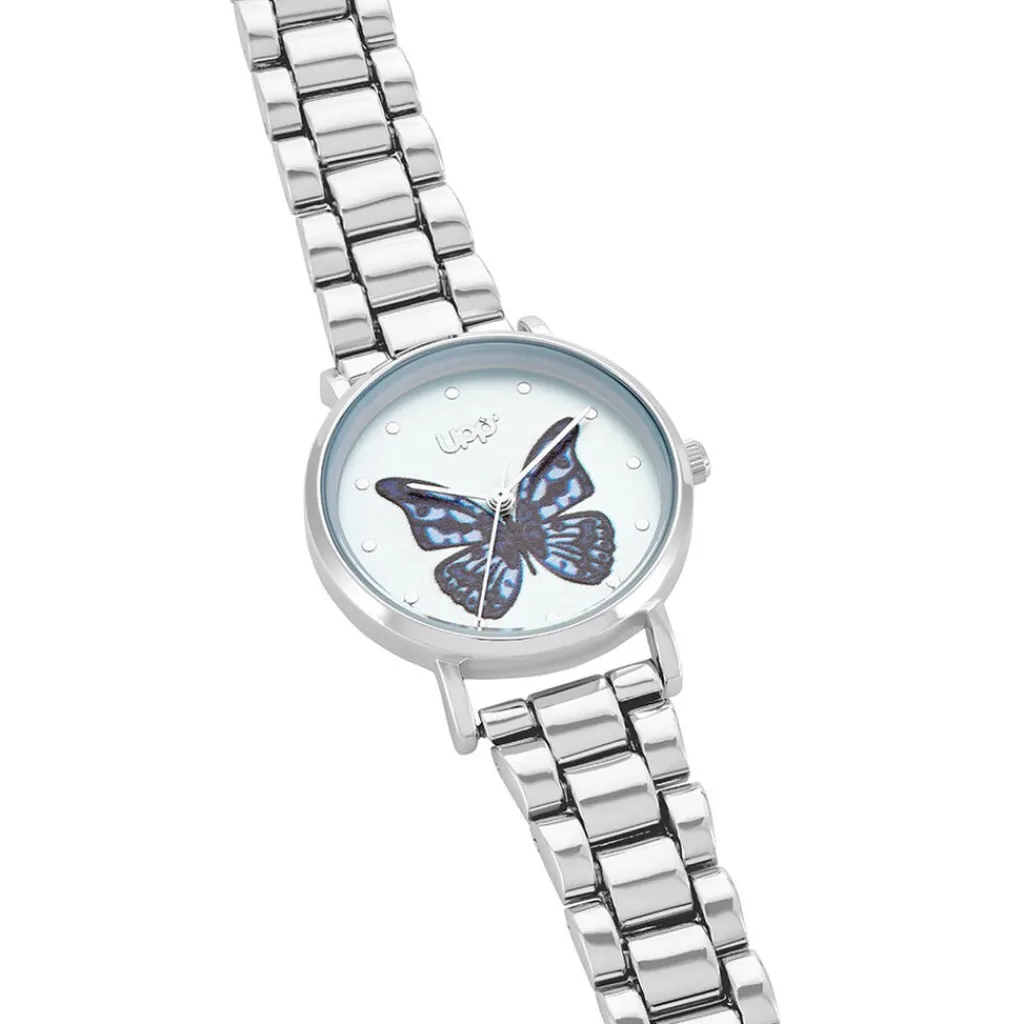 UPP Montre Bl Solena Bleu Sky cadran argenté fond bleu sky bracelet alliage argenté Hot