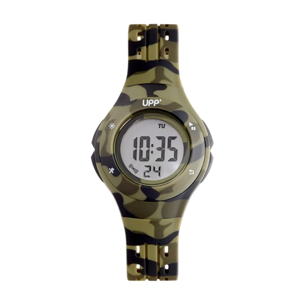 UPP Montre Cosmic Gris cadran camouflage bracelet synthétique camouflage Hot