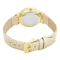 UPP Montre Crush Blanc cadran doré fond blanc bracelet synthétique doré Best
