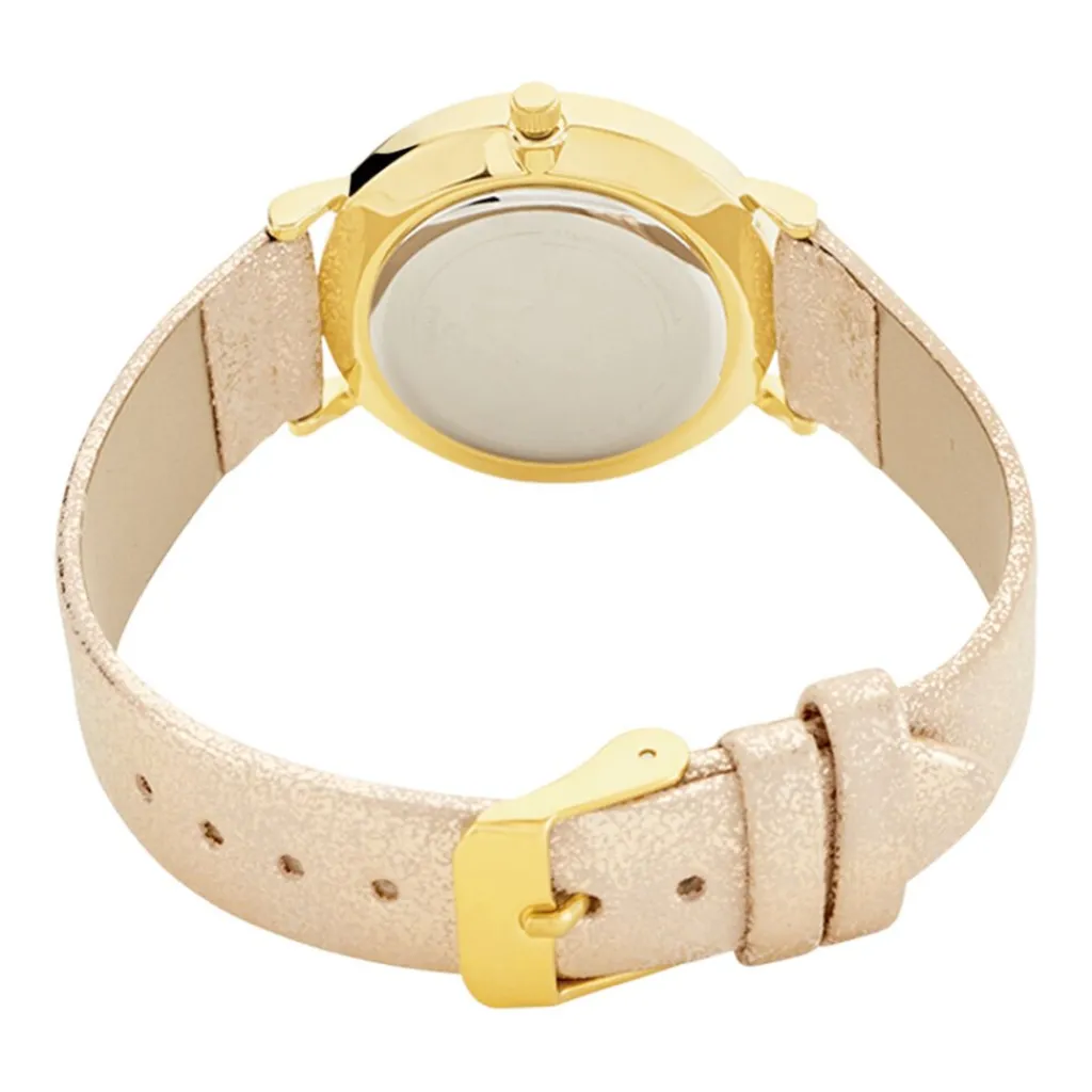 UPP Montre Dream Blanc cadran doré fond blanc bracelet synthétique doré rose Online