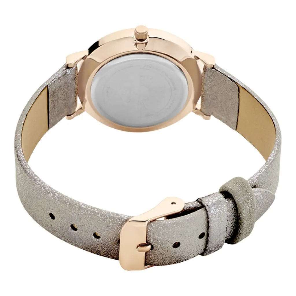 UPP Montre Dream Doré Rosé cadran doré rose fond doré rose bracelet synthétique taupe New