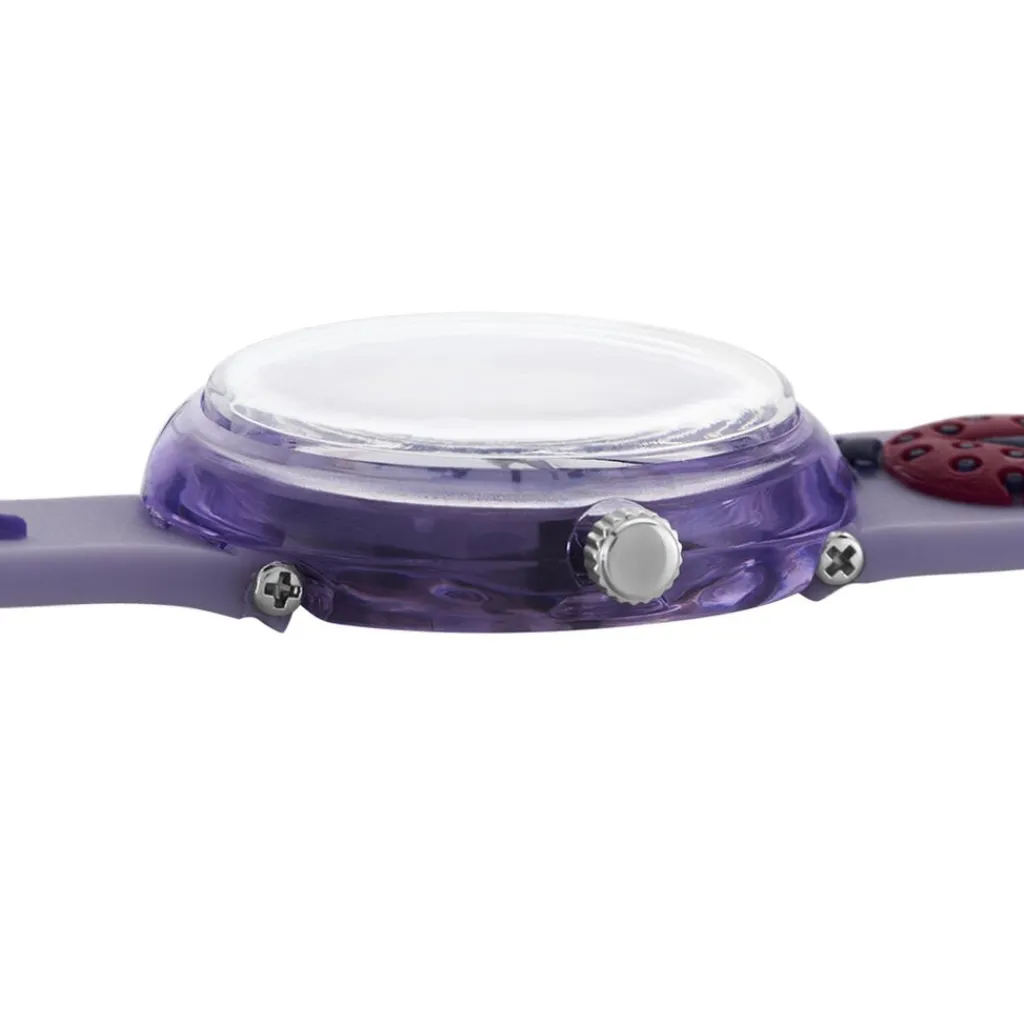 UPP Montre Fuzzy Bicolore cadran violet fond bicolore bracelet plastique parme Hot