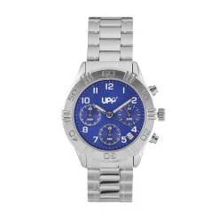 UPP Montre Lucas Bleu cadran argenté fond bleu bracelet alliage argenté Online