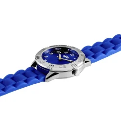 UPP Montre Matthieu Bleu cadran argenté fond bleu bracelet silicone bleu Online