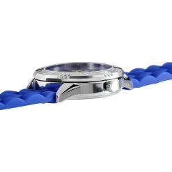 UPP Montre Matthieu Bleu cadran argenté fond bleu bracelet silicone bleu Online