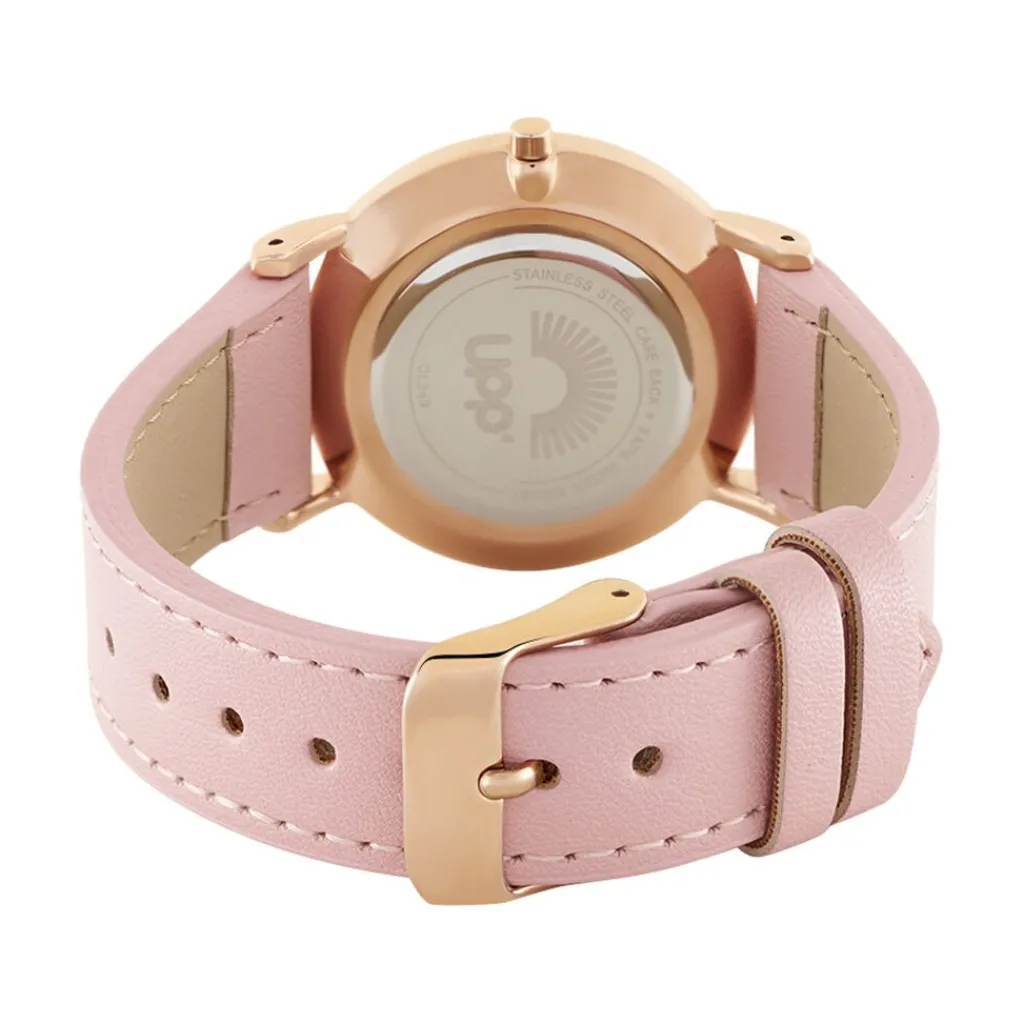 UPP Montre Solene Doré Rose cadran doré rose fond doré rose bracelet synthétique rose Outlet