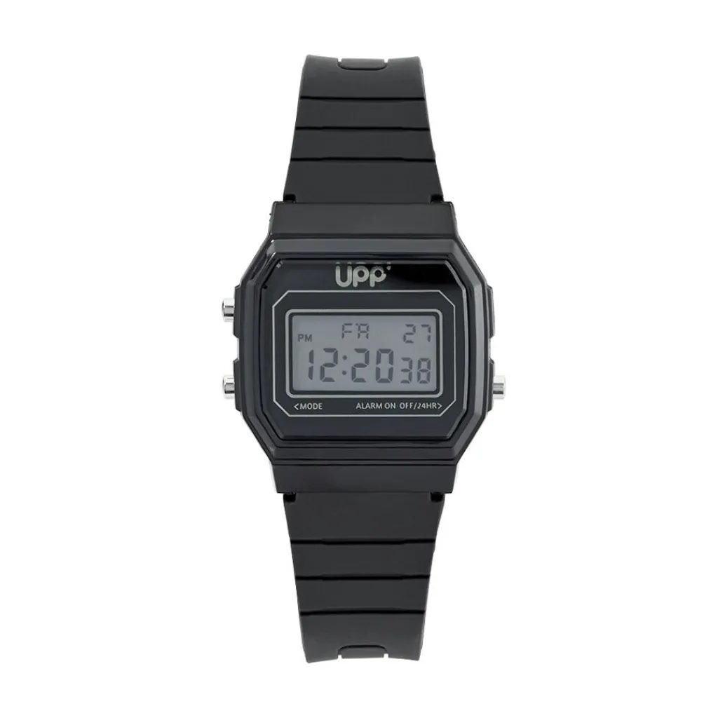 UPP Montre Square Noir cadran noir bracelet silicone noire Best