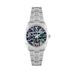 ZADIG & VOLTAIRE Montre Fusion Multicolore cadran argenté fond multicolore bracelet acier argenté Outlet
