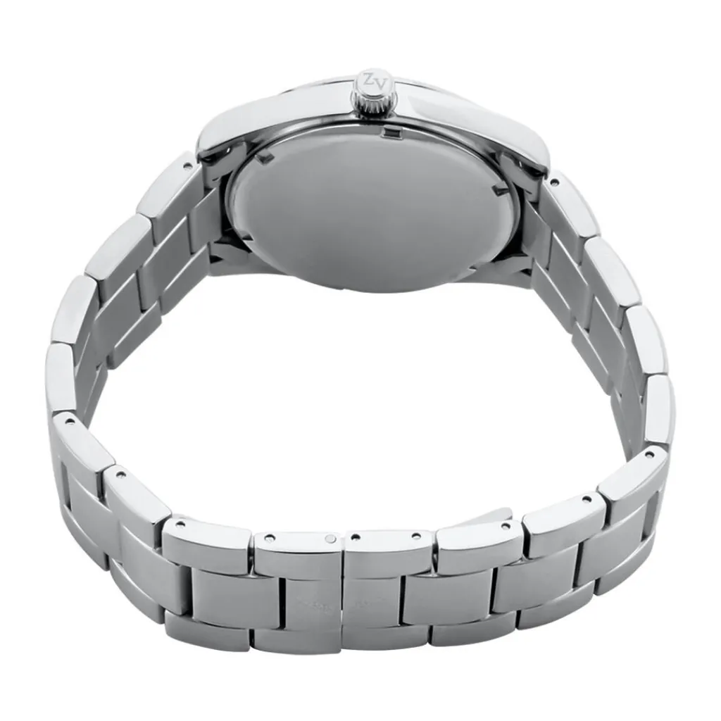 ZADIG & VOLTAIRE Montre Timeless Gris cadran argenté fond gris bracelet acier argenté Best