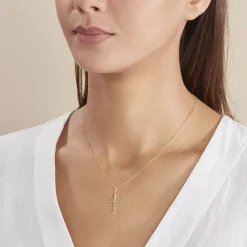 Histoire d'Or Pendentif Alyssa Croix Or Jaune Online