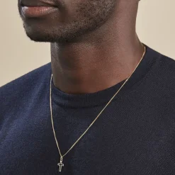 Histoire d'Or Pendentif Alyssa Croix Or Jaune Discount