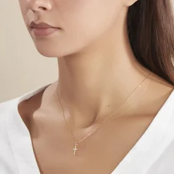 Histoire d'Or Pendentif Alyssa Croix Or Jaune Outlet
