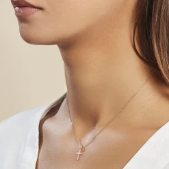 Histoire d'Or Pendentif Alyssa Croix Or Rose Best