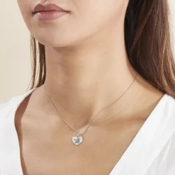 Histoire d'Or Pendentif Ange Coeur or blanc