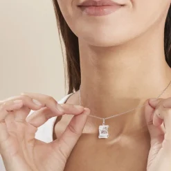 Histoire d'Or Pendentif Ange Parchemin or blanc