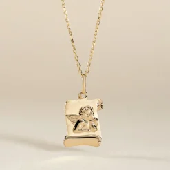 Histoire d'Or Pendentif Ange Parchemin or jaune Best
