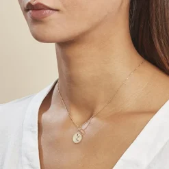 Histoire d'Or Pendentif Ange Rond Cisele or jaune Outlet