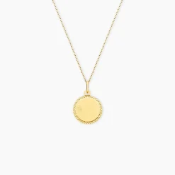 Histoire d'Or Pendentif Ange Rond Cisele or jaune Hot