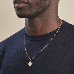 Histoire d'Or Pendentif Ange Rond Cisele or jaune Hot