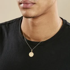 Histoire d'Or Pendentif Ange Rond Mat Or Jaune Sale