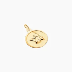 Histoire d'Or Pendentif Ange Rond Or Jaune New
