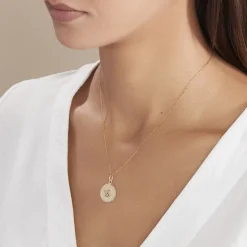 Histoire d'Or Pendentif Ange Rond Or Jaune New