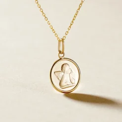 Histoire d'Or Pendentif Ange Rond Or Jaune Online