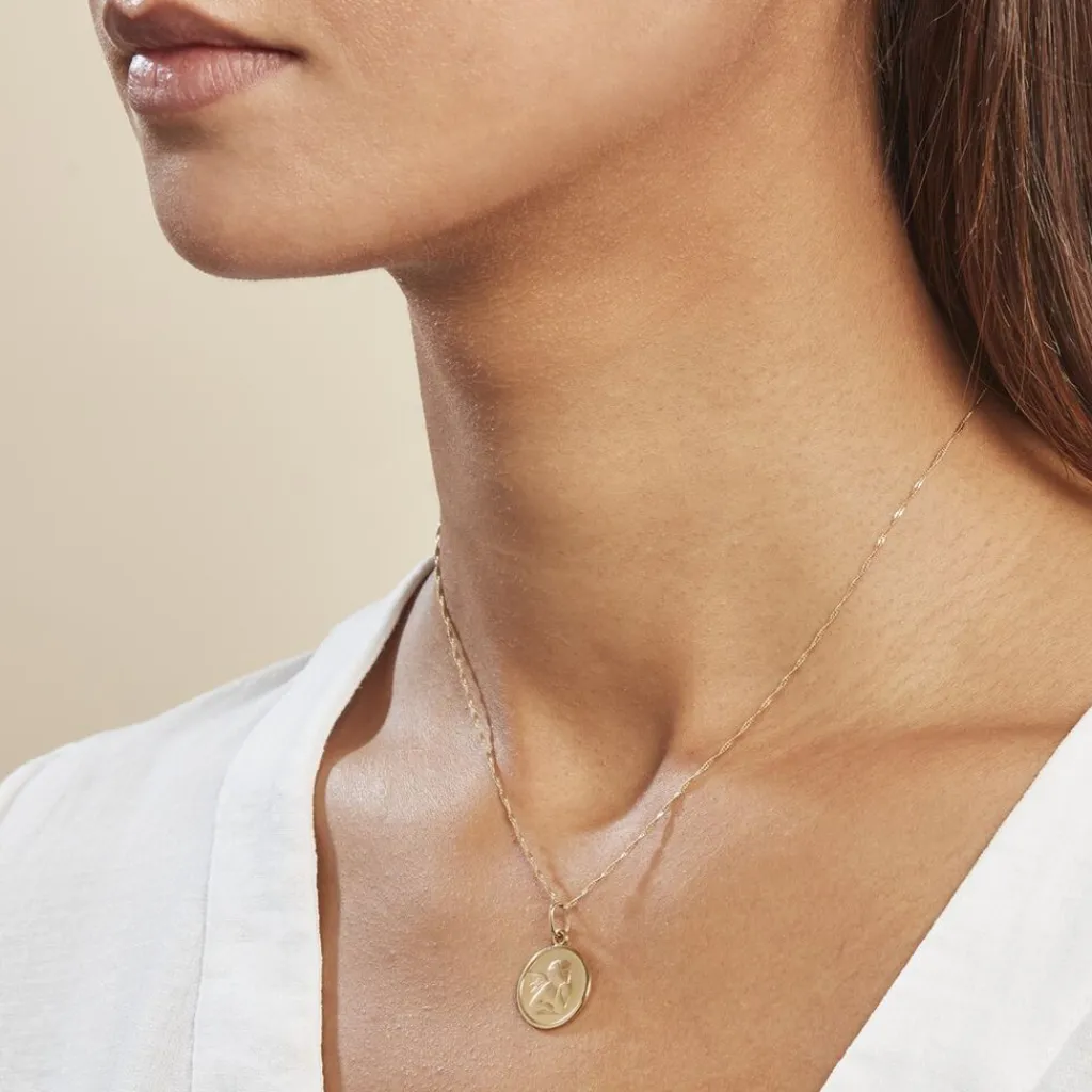 Histoire d'Or Pendentif Ange Rond Or Jaune Online