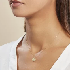 Histoire d'Or Pendentif Ange Rond Sable Or Jaune Discount