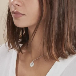 Histoire d'Or Pendentif Ange Rond Satine Or Blanc Clearance