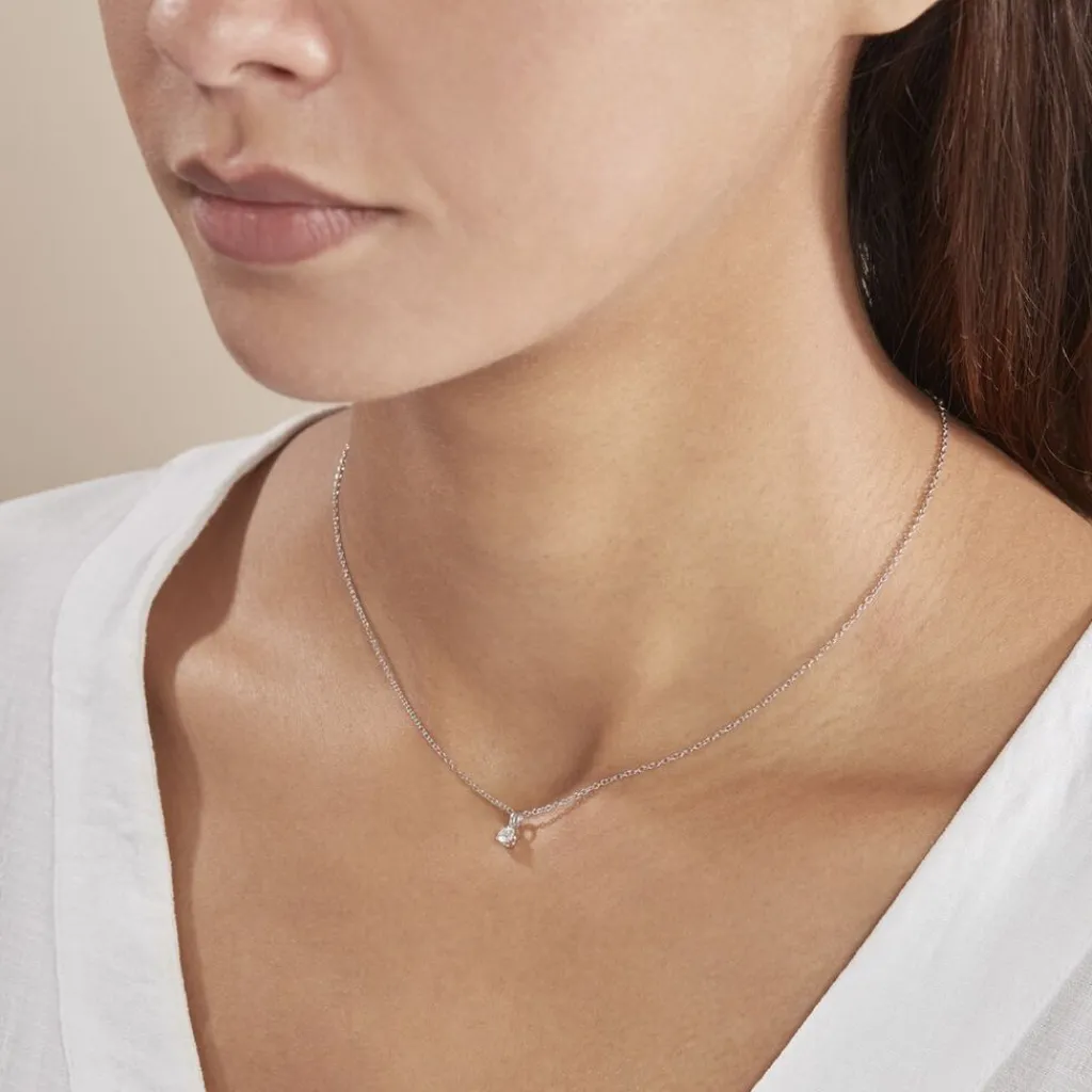 Histoire d'Or Pendentif Aphrodite or blanc diamant