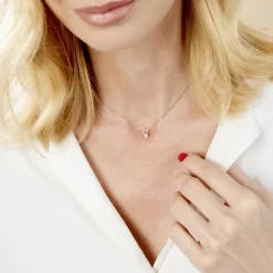 Histoire d'Or Pendentif Aphrodite or blanc diamant Clearance