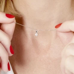 Histoire d'Or Pendentif Aphrodite or blanc diamant Clearance