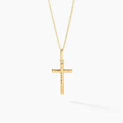 Histoire d'Or Pendentif Benny Croix Ciselee Or Jaune