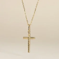 Histoire d'Or Pendentif Benny Croix Ciselee Or Jaune