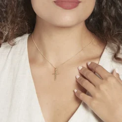 Histoire d'Or Pendentif Benny Croix Ciselee Or Jaune