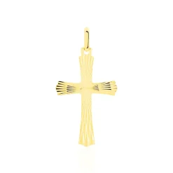 Histoire d'Or Pendentif Benny Croix Ciselee Or Jaune Sale