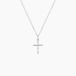 Histoire d'Or Pendentif Canice Croix Or Blanc Oxyde De Zirconium Outlet