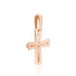 Histoire d'Or Pendentif Canice Croix Or Rose Oxyde De Zirconium Clearance