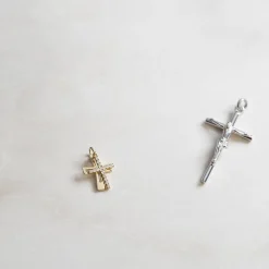 Histoire d'Or Pendentif Canice Croix Or Jaune Oxyde De Zirconium New