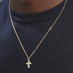 Histoire d'Or Pendentif Canice Croix Or Jaune Oxyde De Zirconium New