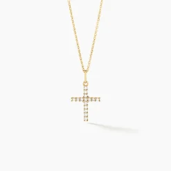 Histoire d'Or Pendentif Canice Croix Or Jaune Oxyde De Zirconium Outlet
