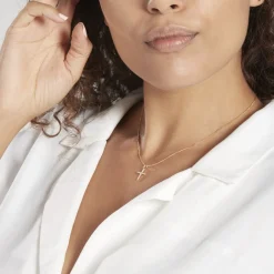 Histoire d'Or Pendentif Canice Croix Or Jaune Oxyde De Zirconium Outlet