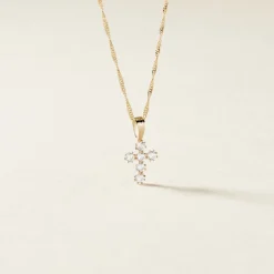 Histoire d'Or Pendentif Canice Croix Or Jaune Oxyde De Zirconium Outlet