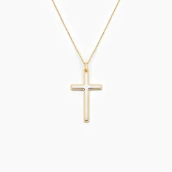 Histoire d'Or Pendentif Casey Croix Or Bicolore Outlet