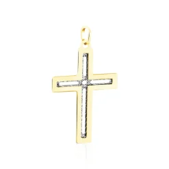 Histoire d'Or Pendentif Casey Croix Or Bicolore Hot