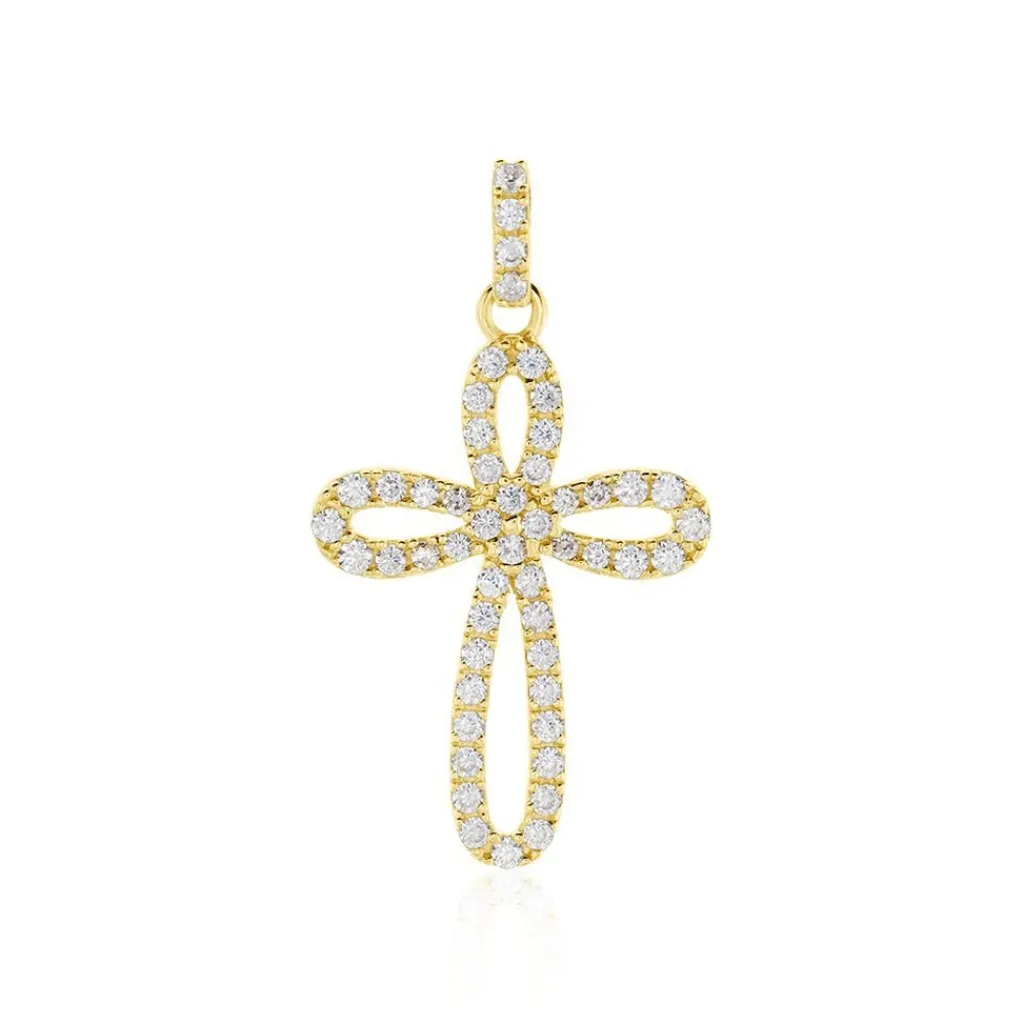 Histoire d'Or Pendentif Chastity Or Jaune Oxyde De Zirconium Sale